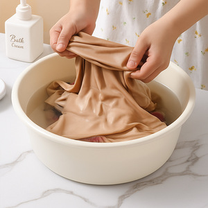 Lavabo de <span class=keywords><strong>pie</strong></span> redondo para el hogar Lavabo de plástico grande multifuncional de plástico colorido para limpieza del hogar - Product Image 2
