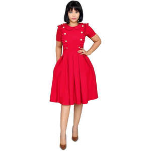 Vêtements Femme Grande Taille Robe Décontractée Imprimée à Manches Courtes - Product Image 4