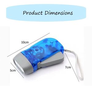 Lampe torche LED d'urgence manuelle à pression, super lumineuse, pratique, pour l'extérieur, avec génération d'énergie automatique - Product Image 2
