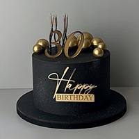 Grenzüberschreitender Stil Moderner Wiederverwendbarer Umweltfreundlicher Acryl-Buchstaben-Kuchendekorations-Set „Happy Birthday“ Kuchenaufsätze Zubehör