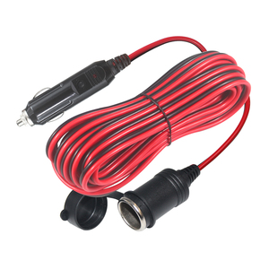 12V Car Cigarette Lighter Male to Female Extension <strong>Cable</strong> 1M, Motorcycle Automobile Power Cord with Dust Cap - Product Image 1
