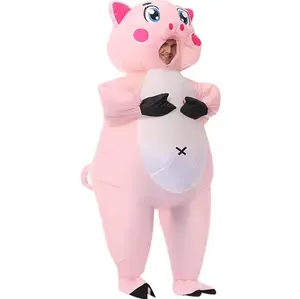 mascot Pink Pig Cosplay Costumes Inflatable Costume Animal Anime Dress Suits Carnival Halloween Easter Party Suit Costumes