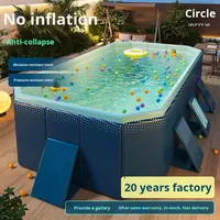 Verdickter Aufblasbarer PVC-Pool, Verschleißfester Outdoor-Faltbarer Planschbecken für Kinder und Neugeborene zur Heimanwendung