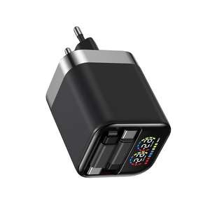 Cargador de Viaje GaN PD AI de 65W con Pantalla TFT y Cable Retráctil para Teléfono Móvil, Protección OTP/OVP/OCP - Product Image 4