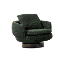 Fauteuil pivotant de luxe, mobilier moderne pour villa et hôtel, fauteuil d'appoint en tissu pour le loisir