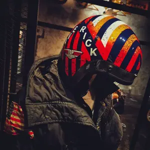 New High-End Custom Carbon Fiber Helmet Motorcycle Half Face Motorbike Helmet For Adult