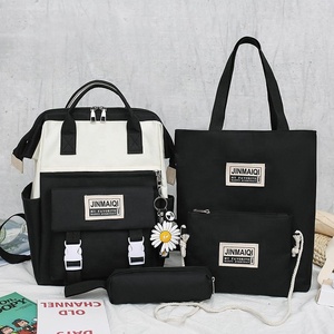 Twinkle Trường Trung Học Cơ Sở 4 Mảnh đặt học sinh schoolbag đơn giản đa năng công suất lớn Ba lô mochilas cho cô gái túi đi học - Product Image 5