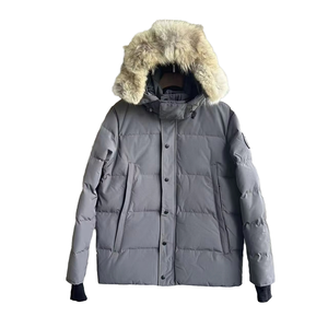 Veste d'hiver décontractée à capuche de haute qualité en gros, fermeture éclair, imperméable, coupe-vent, respirante, épaisse, moelleuse, chaude, rembourrée de fourrure de loup - Product Image 4