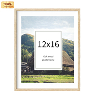 Cadre photo en bois massif naturel pour impressions d'art, photos, affiches, affichage horizontal sur table/mur