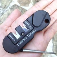 LFEDC Vente en gros – Affûteur de couteaux multifonctionnel portable et facile à transporter pour l'extérieur, outil de poche EDC avec crochets pour pierre à aiguiser