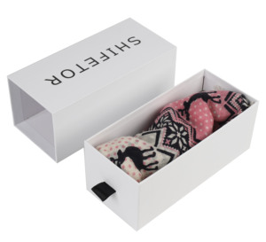 Customized logo recycled rigid cardboard drawer gift box socks belt packing box scarf packaging boxes for belts