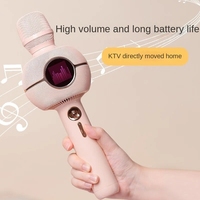 DIVOOM Dot K Gobo Bluetooth Microphone Audio Intégré Sans Fil Microphone Chant Artefact Changeur de Voix Haut-Parleur KTV