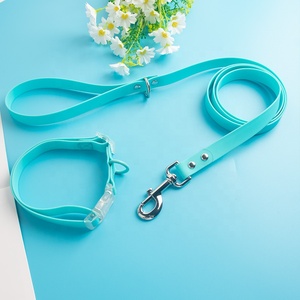 <span class=keywords><strong>Collar</strong></span> de perro de goma gruesa y flexible resistente al agua fácil de limpiar, juego de correas de nailon, correa de goma para perro con etiqueta Nam personalizada - Product Image 4