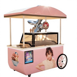 Chariot à glaces d'exportation avec fonction de marche arrière, léger, à trois roues, poussé à la main, modèle de vente de glaces en extérieur <span class=keywords><strong>Liz</strong></span> - Product Image 1