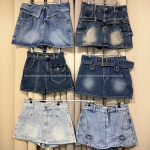 Nouvelle Arrivée 2026 – Mini-<span class=keywords><strong>jupe</strong></span> cargo en jean délavé taille <span class=keywords><strong>haute</strong></span> pour femme, style Y2K multi-poches, idéale pour le streetwear et les tenues décontractées quotidiennes - Product Image 4
