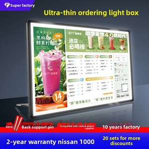 Có thể điều chỉnh A4 quầy bar hộp dạ quang LED bảng quảng cáo hiển thị <span class=keywords><strong>menu</strong></span> giá danh sách LED hộp đèn cho thực phẩm nhà hàng - Product Image 5