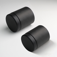 Vente en gros de pots en verre noir givré résistants aux enfants de 75 mm avec couvercle CR PP