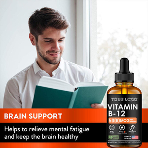 Venta al por mayor de fábrica: Gotas líquidas de vitamina B12, complejo de vitamina <span class=keywords><strong>B</strong></span>, B12 sublingual vegano de <span class=keywords><strong>5000</strong></span> mcg, mejora el estado de ánimo, promueve la pérdida de peso. - Product Image 4