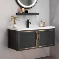 Grande table de maquillage d'angle avec miroir LED et éclairage linéaire inclus, écologique