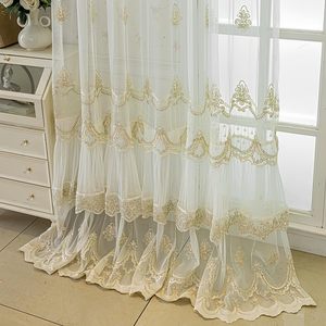 Di lusso stile europeo increspato <span class=keywords><strong>tende</strong></span> di pizzo <span class=keywords><strong>con</strong></span> mantovana elegante KMSG ricamato <span class=keywords><strong>tende</strong></span> trasparenti per soggiorno e camera da letto - Product Image 5
