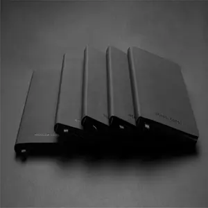 Regali promozionali stazionario PU Planner Journal notebook Business A4 A5 Leather Logo personalizzato stampato diario nero morbido con impresso