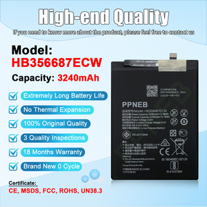 แบตเตอรี่โทรศัพท์สำหรับ <span class=keywords><strong>Huawei</strong></span> <span class=keywords><strong>P30</strong></span> <span class=keywords><strong>Lite</strong></span> HB356687ECW แบตเตอรี่ลิเธียมทดแทน3340mAh - Product Image 3