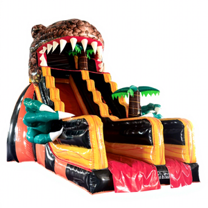 Giant commercial bouncy castle toboggan gonflable kids <b>inflatable</b> T rex slide for outdoor party - Product Image 1