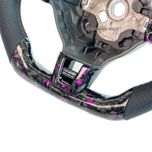 Volante Deportivo de Fibra de Carbono Forjado Morado para Volkswagen MK6 GTI Golf 6 GTD R 2009-2013 Polo GTI Passat - Product Image 5