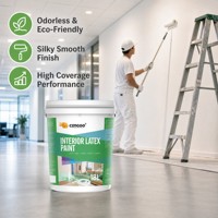 Peinture intérieure au latex de haute qualité, à base d'eau, anti-moisissure, lavable, pour la maison, couleurs personnalisées, fourniture d'usine