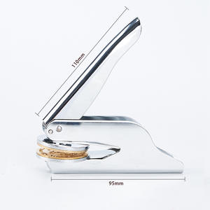 Poinçon en acier portable couleur or brillant avec <span class=keywords><strong>pince</strong></span> manuelle, motif en relief pour table de bureau - Product Image 6