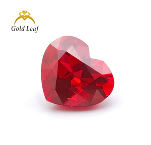 Goldleaf Certificado Piedras preciosas cultivadas sueltas Corte de corazón Rubies Pigeon <span class=keywords><strong>Blood</strong></span> Gems Diamante Suelto - Product Image 1