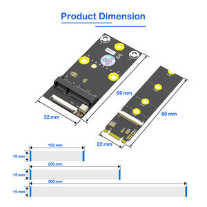 Adaptor <span class=keywords><strong>M</strong></span>.2 Key B/<span class=keywords><strong>M</strong></span>/B+<span class=keywords><strong>M</strong></span> Mini PCI-E Desktop Stock WiFi Network Riser Card - Kompatibel dengan M2 Mini PCI Express Riser - Product Image 4