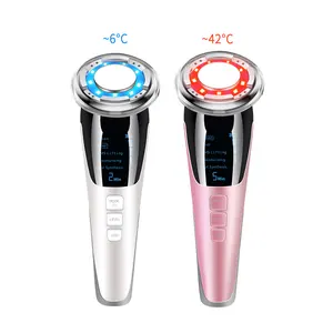 Trending Products 2024 New Arrivals EMS Hot&Cold Skin Rejuvenation Device Led Face Tightening Machine Skin Facial Massager