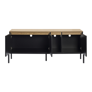 <span class=keywords><strong>Mueble</strong></span> para TV de 3 Puertas con Patas Metálicas, Consola Multimedia Moderna de MDF Pintado con Estantes Ajustables para Sala de Estar, Venta al Por Mayor - Product Image 3