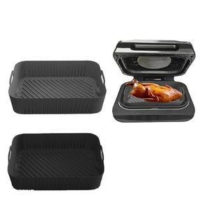 Friteuse à air réutilisable en silicone de qualité alimentaire Marmite carrée pour la cuisson au four Plats de cuisson en papier jetables Panier à four - Product Image 3