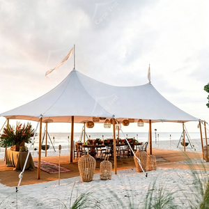 Tente en toile de voile de 6,0 m à 21,4 m de portée, structure en aluminium, baie modulaire de 3 m, imperméable et résistante aux UV pour mariages et événements en plein air - Product Image 2