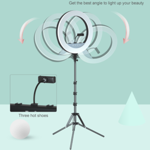 Anneau lumineux de photographie 14 pouces selfie <span class=keywords><strong>tiktok</strong></span> lumière de remplissage vidéo 18 pouces 21 pouces anneau lumineux led avec support audio lumières rondes - Product Image 4