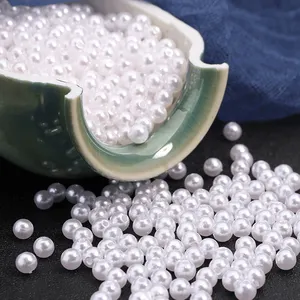 Sale 3mm 4mm 5mm 6mm 7mm 8mm 10mm 12mm Fashion Diy Shiny Women Jewelry Plastic Pearl Beads With Hole