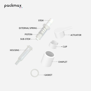 Custom left/right switch pump head — clip lotion pump, small lotion pump, 24-tooth, 28-tooth switch pump head - Product Image 4