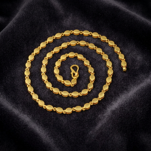 Cadenas de Moda al por Mayor, Chapadas en Oro de 14K, 18K y 24K, con Eslabones Ovalados o Diseño de Hoja, Collares de Cadena de Latón Dorado - Product Image 4