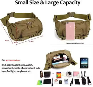 Riñonera Deportiva Impermeable Personalizada al por Mayor con Cremallera, Riñonera Antirrobo de Nylon para Hombre y Mujer, Diseño Manos Libres para Entrenamiento con Logotipo - Product Image 2