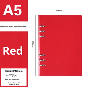 Factory Direct Sales Gift A5 Loose-Leaf Notebook Set Business Creative Stationery Supplies Pu Imitation Leather <b>Notepad</b> Logo - Product Image 6