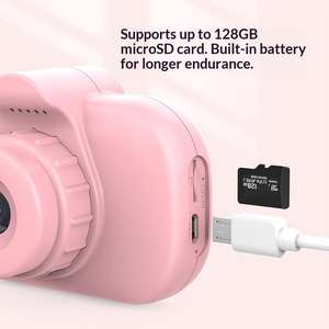 Cámara de Juguete para Niños y Niñas, Cámara Digital de Dibujos Animados con <span class=keywords><strong>Filtro</strong></span>, Cámara Inteligente para Selfies, Fotos y Videos, Regalos para Navidad y Cumpleaños - Product Image 4