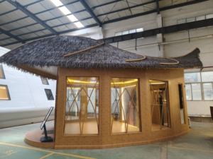 Villa suspendue en aluminium en forme de feuille de thé <span class=keywords><strong>pour</strong></span> couples, personnalisable, idéale <span class=keywords><strong>pour</strong></span> les centres de villégiature et jardins - Product Image 1