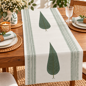 Decorative Cotton <b>Table</b> <b>Runner</b> With Woven Edge <b>Dining</b> <b>Table</b> Linen For Home Restaurant Cafe Banquet And Event Decoration - Product Image 2