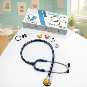 Stéthoscope à tête unique au design de dessin animé pour enfants, diagnostic médical pédiatrique en cardiologie - Product Image 3