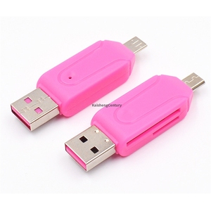 Lecteur de carte mémoire USB 2.0 OTG 2 en 1, lecteur de carte universel Micro USB TF <span class=keywords><strong>SD</strong></span> pour téléphone, ordinateur portable - Product Image 3