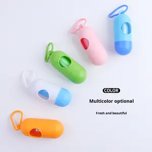 Kit de Limpieza para Perros Clásico y Ecológico 3 en 1: Recogedor de Excrementos Portátil de Plástico + Dispensador de Bolsas para Excrementos + Dispensador de Pastillas para Montar en la Correa - Product Image 1