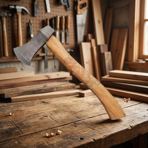 Hache de bûcheron avec lame en acier forgé, manche en bois, outil de coupe d'arbres pour l'extérieur - Product Image 2