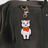 Dessin animé personnalisé porte-clés PVC mignon porte-clés en métal avec conception libre d'usine logo clé de voiture accessoires porte-clés 3D